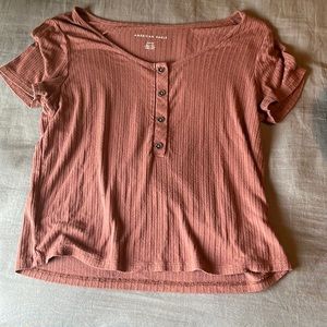 american eagle size S button soft shirt